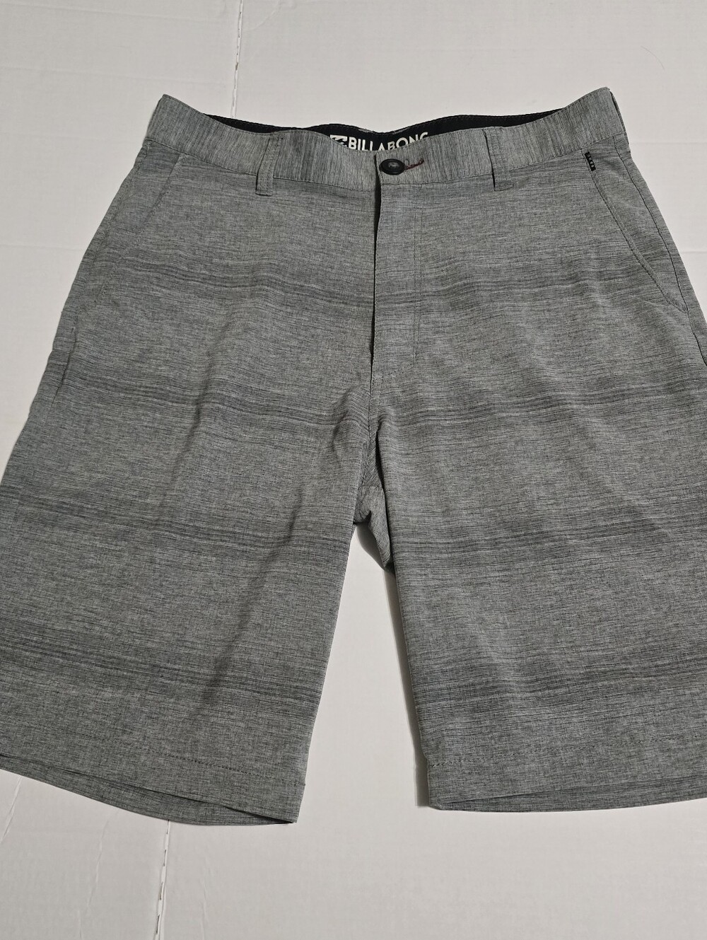 Billabong Men's Heather Gray Flat Front Shorts Waist 30